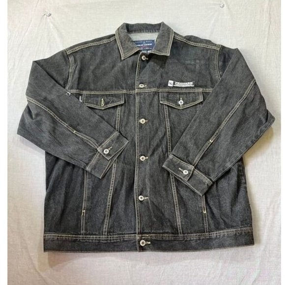 Phat‎ Farm Jacket Adult 2XL Black Denim Pocketed Long Sleeve Button Mens. - Picture 1 of 9